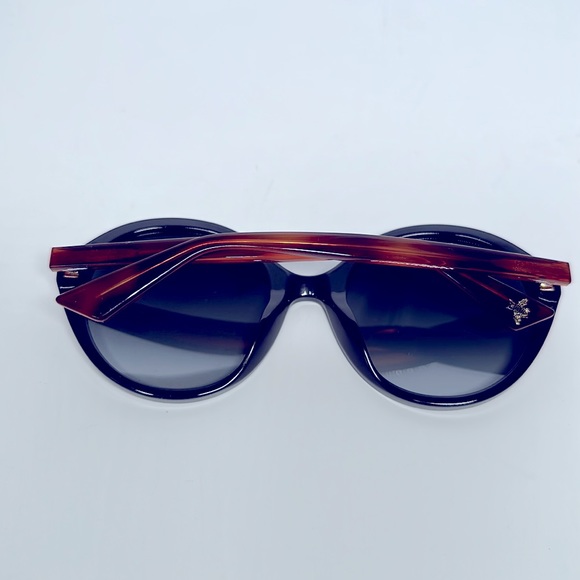 ⛔️SOLD⛔️ NWT Authentic Gucci Round Sunglasses- Black/Brown - Picture 8 of 10